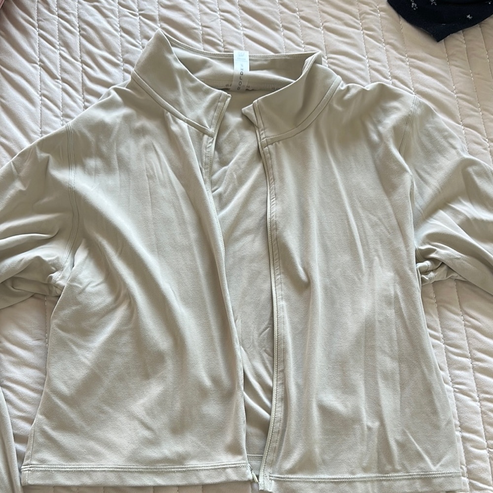 Cream Zip-Up Jacket